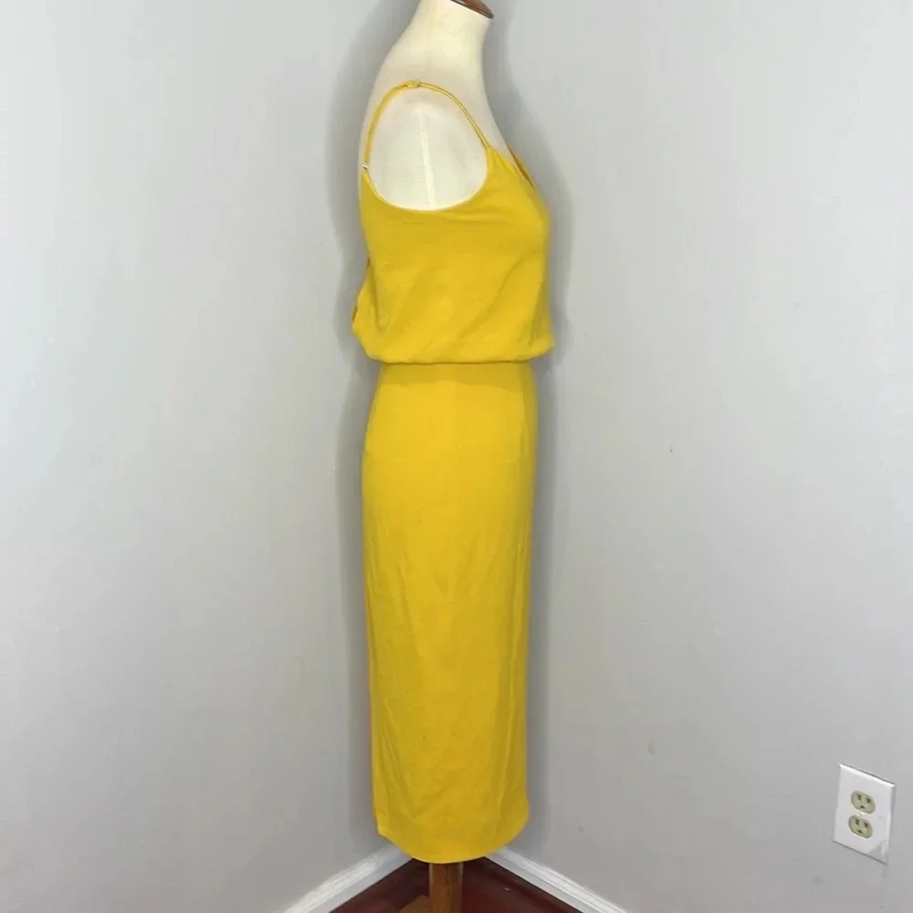 DRESS THE POPULATION Alondra‎ Blouson Sheath Dress in Marigold Size X-Small